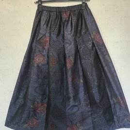 　 大島紬リメイク　タックスカート