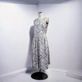 綿麻ノースリーブワンピース(ピンク)のコピー