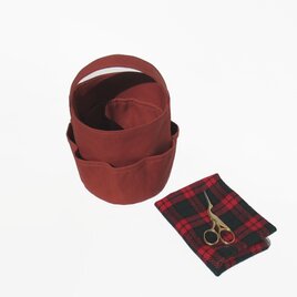 ツールバッグ　お裁縫かばん　テラコッタ