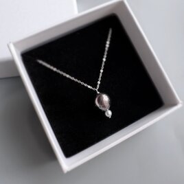 【一点もの】大粒タヒチ黒蝶バロックパールネックレス　偶然の組み合わせ