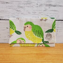 ぴったりが嬉しい！スリム通帳ケース 鳥 カカポ