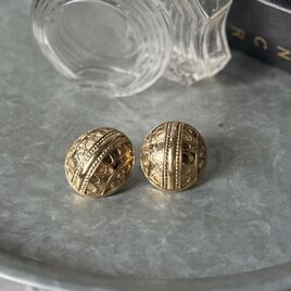 PA487-【 AVON 】エイボン・ヴィンテージピアス 1980's Dome Embossed