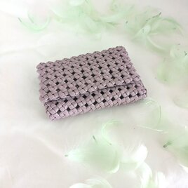 シンプル＆艶やかな桜色クラフトバンドカードケース　名刺入れ　桜カラー　