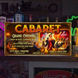 【オーダー無料】キャバレー ナイトクラブ スナック パブ 酒場 ライブ レトロ 店舗 自宅 照明 看板 置物 雑貨 ライトBOX