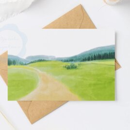 （86）新緑の山と高原の風景　ポストカード　3枚セット