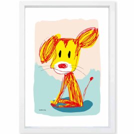 のんきな犬　犬　送料無料 　イイネたのしいポスター　イラスト　ポスター　アートポスター　アート/sei検索新着順　4025