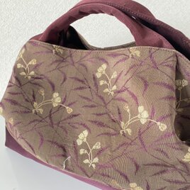 上品な花柄の帯バッグ（和モダン・ハンドメイド）