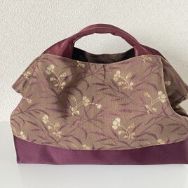 上品な花柄の帯バッグ（和モダン・ハンドメイド）