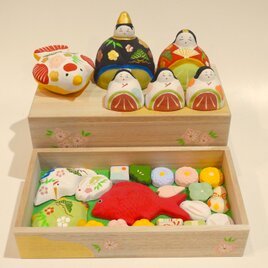 お雛様土人形（伊比井万貴）