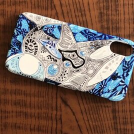 【シャチ・オルナダ】海を裂く決意｜背面iPhoneケース（ツルツル仕上げ）