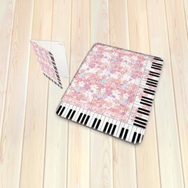 手帳型 iPadケース 【バックカバー：ハードタイプ】片面印刷/カメラ穴有/オートスリープ対応【奏（Kanade）（桜）】