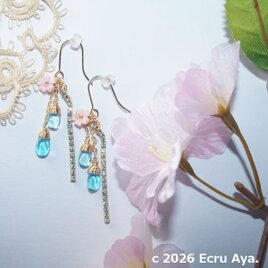 *桜そら*青空の元で咲く桜のピアス