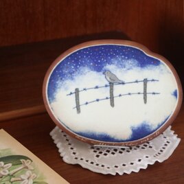 ARABIA / Helja ヘルヤ / スズメの陶板 No.6438