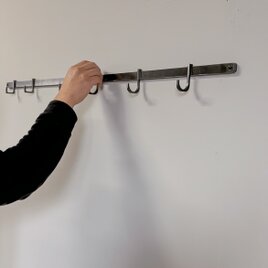 可動フック付きアイアンバー/アイアンフックバー/100㎝