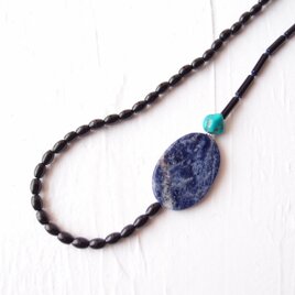 Sodalite Asymmetry Necklace／ソーダライト アシンメトリーネックレス
