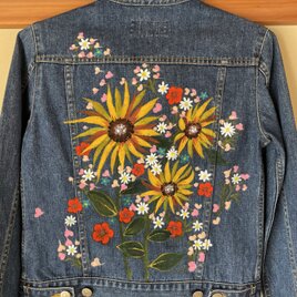 お花がいっぱい・デニムジャケット