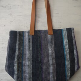 裂き織りバッグ T-GY