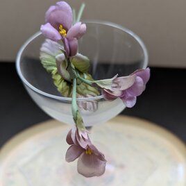 ブローチ 野すみれ(テラコッタ色)B181