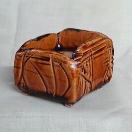 A6飴釉　植物用小鉢