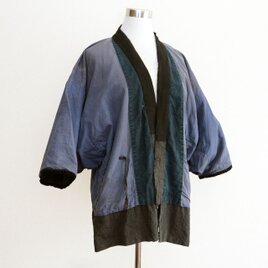 野良着 木綿 縞 クレイジーパターン 襤褸 リペア 昭和中期 ジャパンヴィンテージ