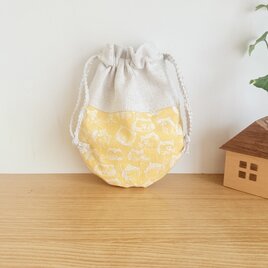 ラウンド型のミニ巾着（猫ちゃん）