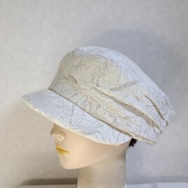 魅せる帽子☆大きめが嬉しい♪コットンレーヨンニットのキャスケット2～ベージュ