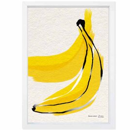 バナナコントラスト　バナナ　送料無料 　イイネたのしいポスター　イラスト　アートポスター　アート/sei検索新着順　4037
