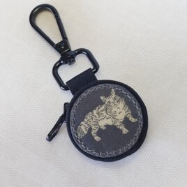 猫の小銭入れ（猫3）　リバティプリント使用