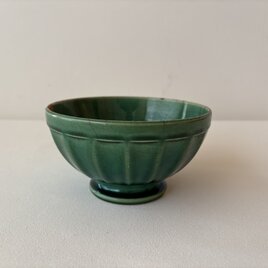 GIEN（ジアン）/　カフェオレボウル　グリーン　フランスアンティーク