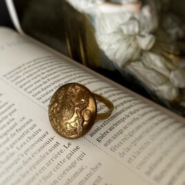 [UK] Royal Coat of Arms Ring - brass φ24mm