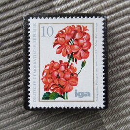 ドイツ　花切手ブローチ10837