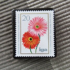 ドイツ　花切手ブローチ10838