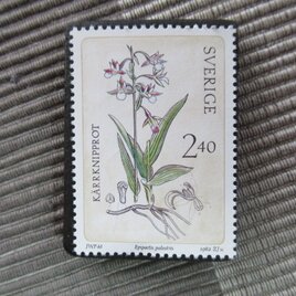 スウェーデン1982年　山岳の花切手ブローチ10858