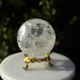 ファイアーアンドアイスフェアリークォーツ　レインボー　水晶丸玉AAA　45mm