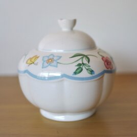 ビレロイ＆ボッホ Villeroy＆Boch マリポーサMariposa  シュガーボウル  白磁 西ドイツ