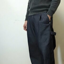 ゆったりサルエルNo.101 インディゴデニム