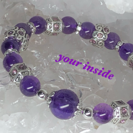 アメジスト ヨーロピアン 天然石ブレスレット