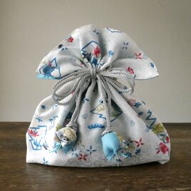 着物　巾着　幸せを呼ぶFUGURO　中サイズ