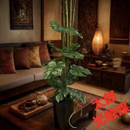 光触媒　人工観葉植物　ウォールグリーン　フェイクグリーン　モンステラ