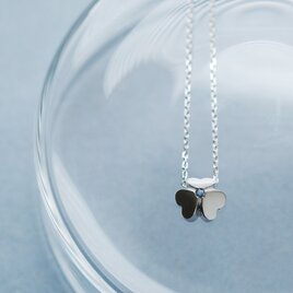 アクアマリン 三つ葉のクローバー ネックレス シルバー925