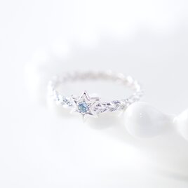 ※3/15まで500円OFF※【選べる誕生石】六芒星の編み込みリング シルバー SV925