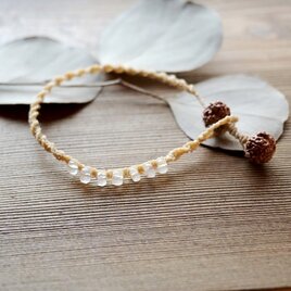 日本の麻&ﾚｲﾝﾎﾞｰﾑｰﾝｽﾄｰﾝのﾌﾞﾚｽﾚｯﾄ