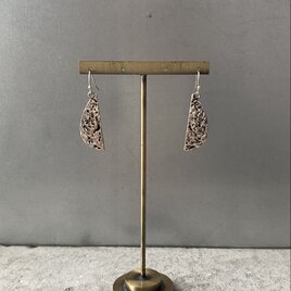 Vintage 00s USA retro textured silver tone metal pierce