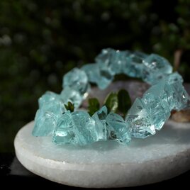 ブルーアクアオブシディアン ロー ラフストーン  清流の石、コミュニケーション能力