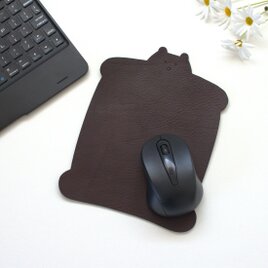 革くまのマウスパッド（チョコくま）