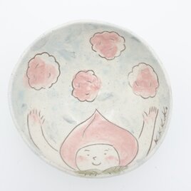 【Hanaemi】桃太郎と桃の花（１１x３.５cm）