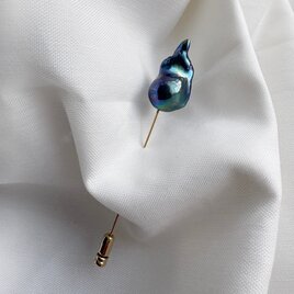一点もの バロックパールブローチBaroque Pearl Broochハットピン メンズにも