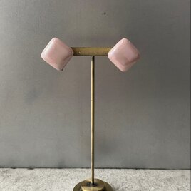 Vintage retro square aurora pink earring