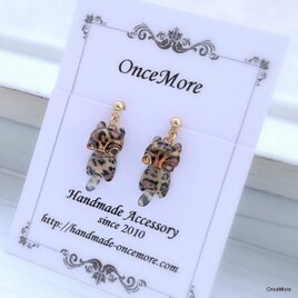 これ可愛い！ベンガル猫のイヤリング（両耳１ペア）