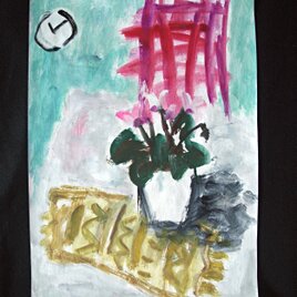 ピンクのシクラメン（額装）